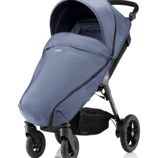 Детская коляска Britax Roemer B-Motion 4 Blue Denim с накидкой на ножки