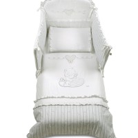 Комплект постельного белья для кроватки Italbaby Love белый
