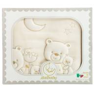 Флисовое покрывало Italbaby Happy Family, 100x150 см, крем